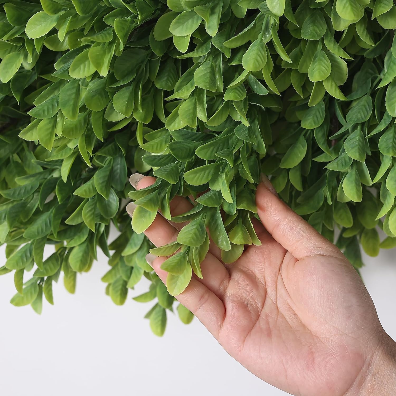 26" Artificial Boxwood Wreath for Front Door - Large Faux Plant Fake Greenery Hanging Wreath for Wall Window Farmhouse Fireplace Home Outdoor Spring Summer Decor