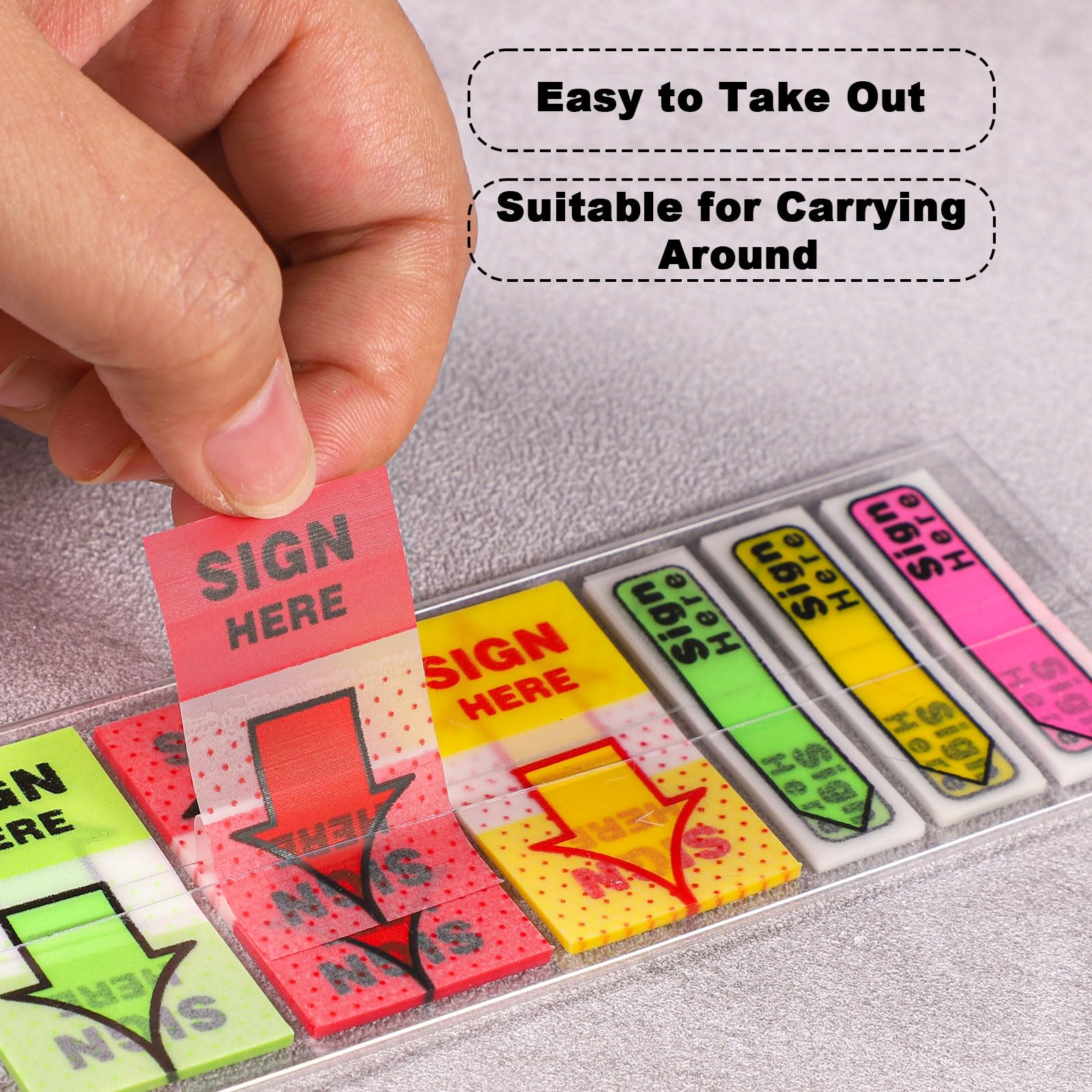 Amazon.com : 900pcs/6 Pack Sign Here Tabs, Practical Sign