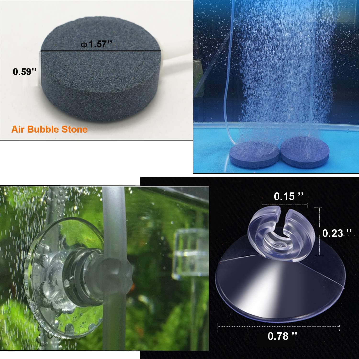 Y-Axis 49 Pcs Aquarium Air Pump Accessories with Airline Connectors, Airline Splitters, Bubble Stones, Check Valves and Suction Cups for 3/16 '' Fish Tank Pond Airline : Pet Supplies