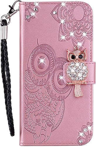 Miniatura 2 de Funda para Samsung Galaxy A32 4G con purpurina y gemas brillantes, a prueba de golpes, de piel sintética, con soporte para tarjetas, funda magnética