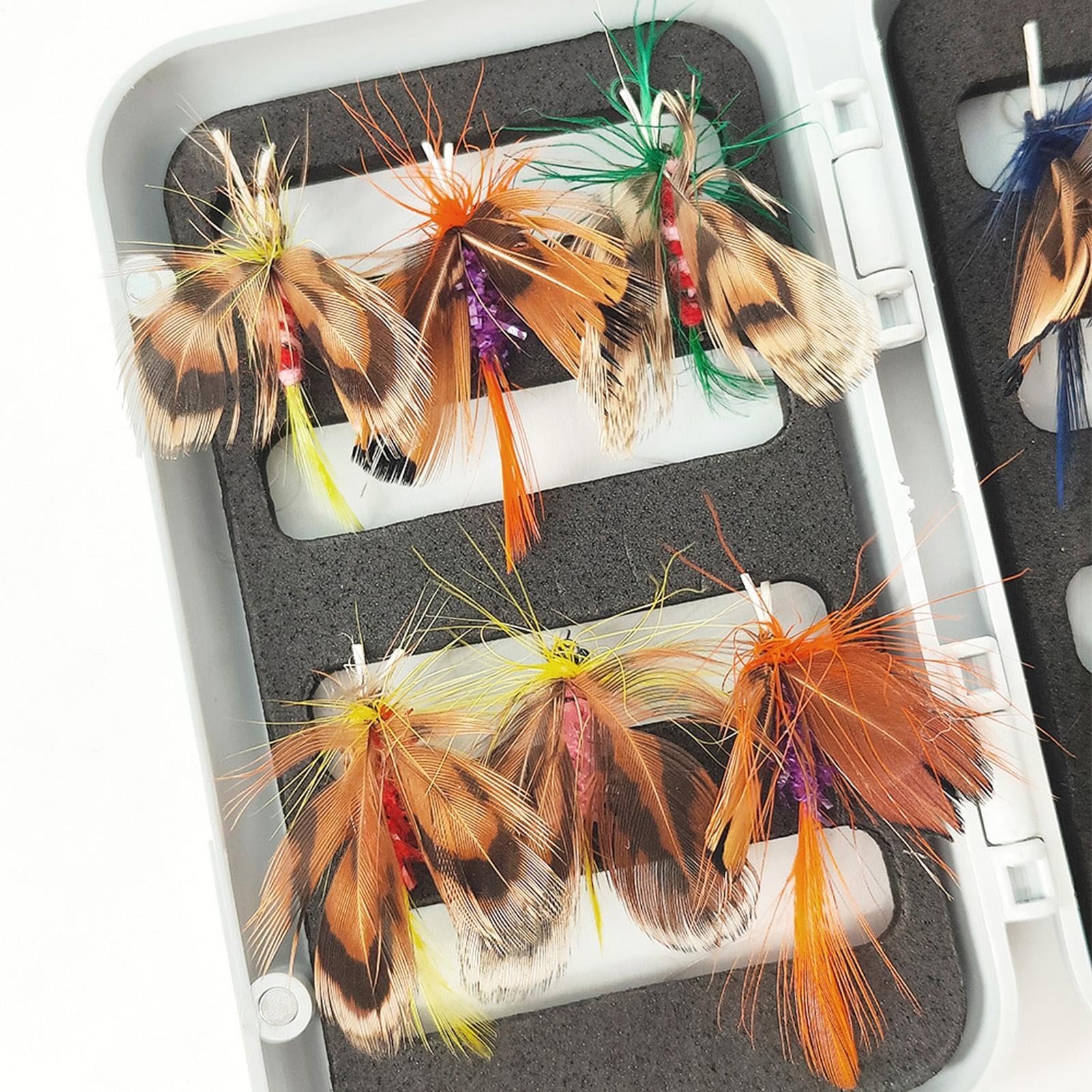 Angelköder-Set mit Kunstködern Künstliche Schmetterlings-Angelköder | Handgefertigte Angelköder Für Das Angeln In Seen, Flüssen, Zum Werfen, Auf Reisen, Beim Camping, Schleppfischen, Für Barsch,