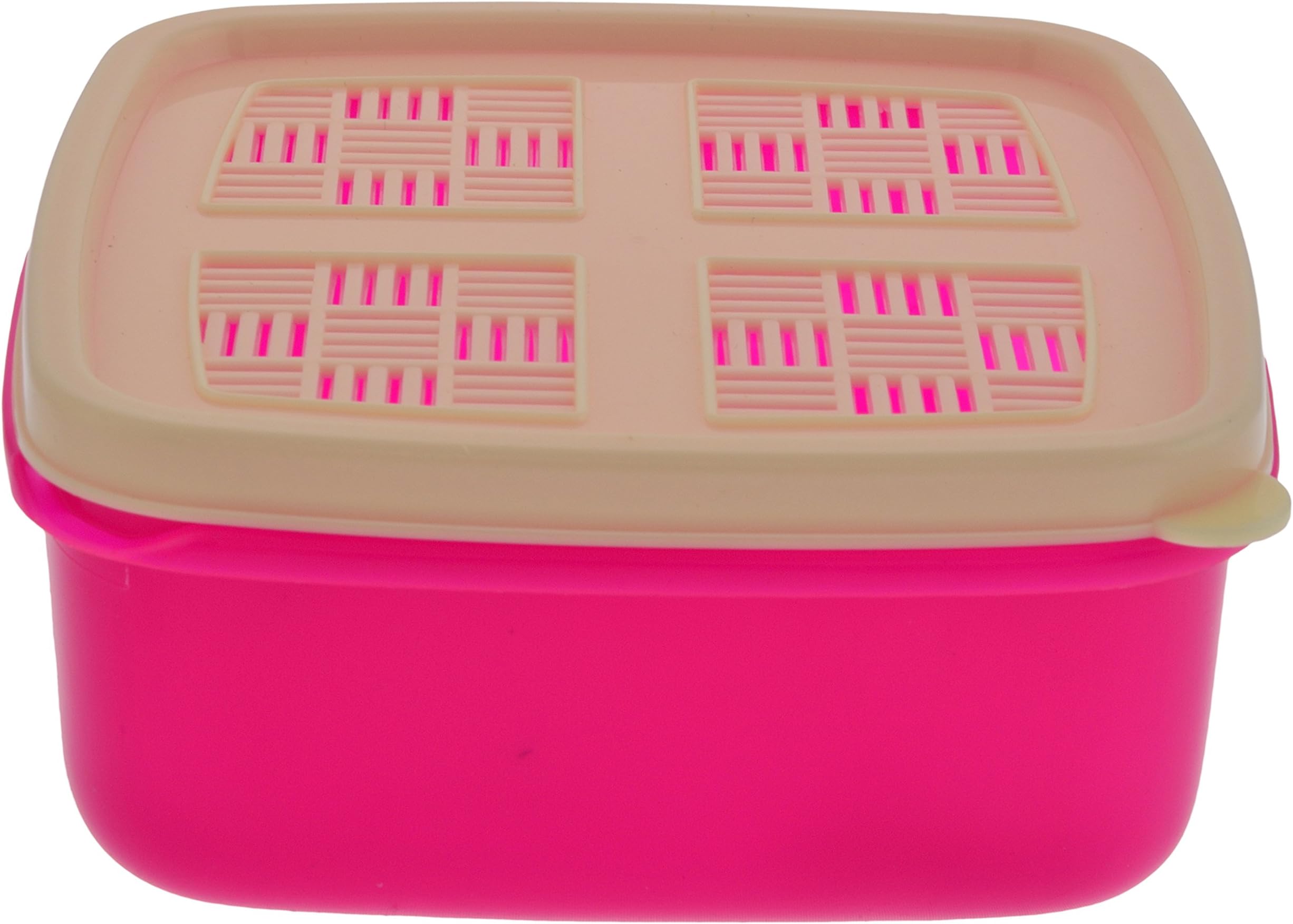Regalo Plastic Storage Container with Open Vants Lid, 200 ml, 1-Piece, Pink