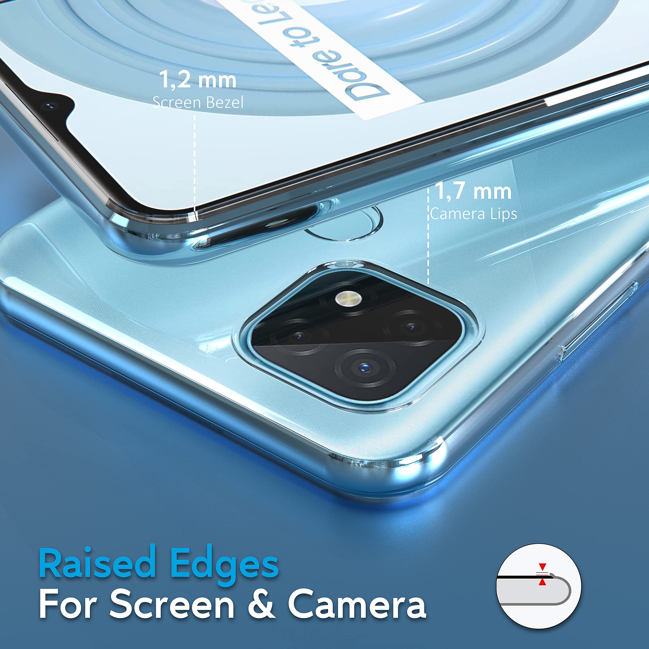 N NEWTOP Cover Compatibile con Realme C21, Custodia TPU SOFT Gel Silicone Ultra Slim Sottile Flessibile Case Posteriore Protettiva (Trasparente Opaco