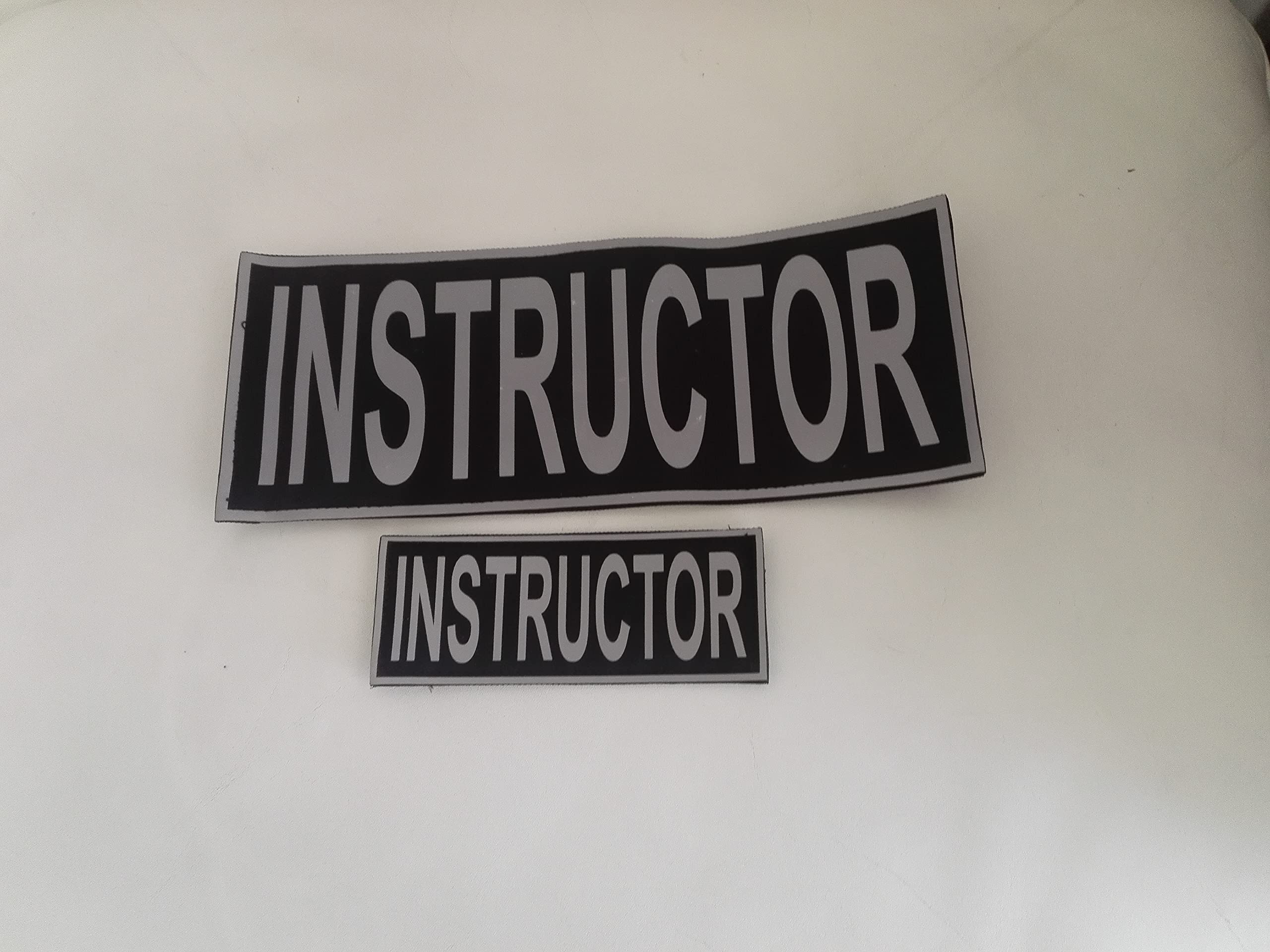 Sicherheitsweste Multifunktionsweste Gelb&Leiste & INSTRUCTOR | Reflektierend, Mit Leiste, 2 Patch INSTRUCTOR, Kennzeichnungsweste, Werkschutz Security