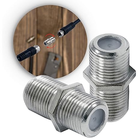 GE Coaxial Cable Extension Adapter Couplers, 2-Pack: Extend the Reach of Coaxial Cables