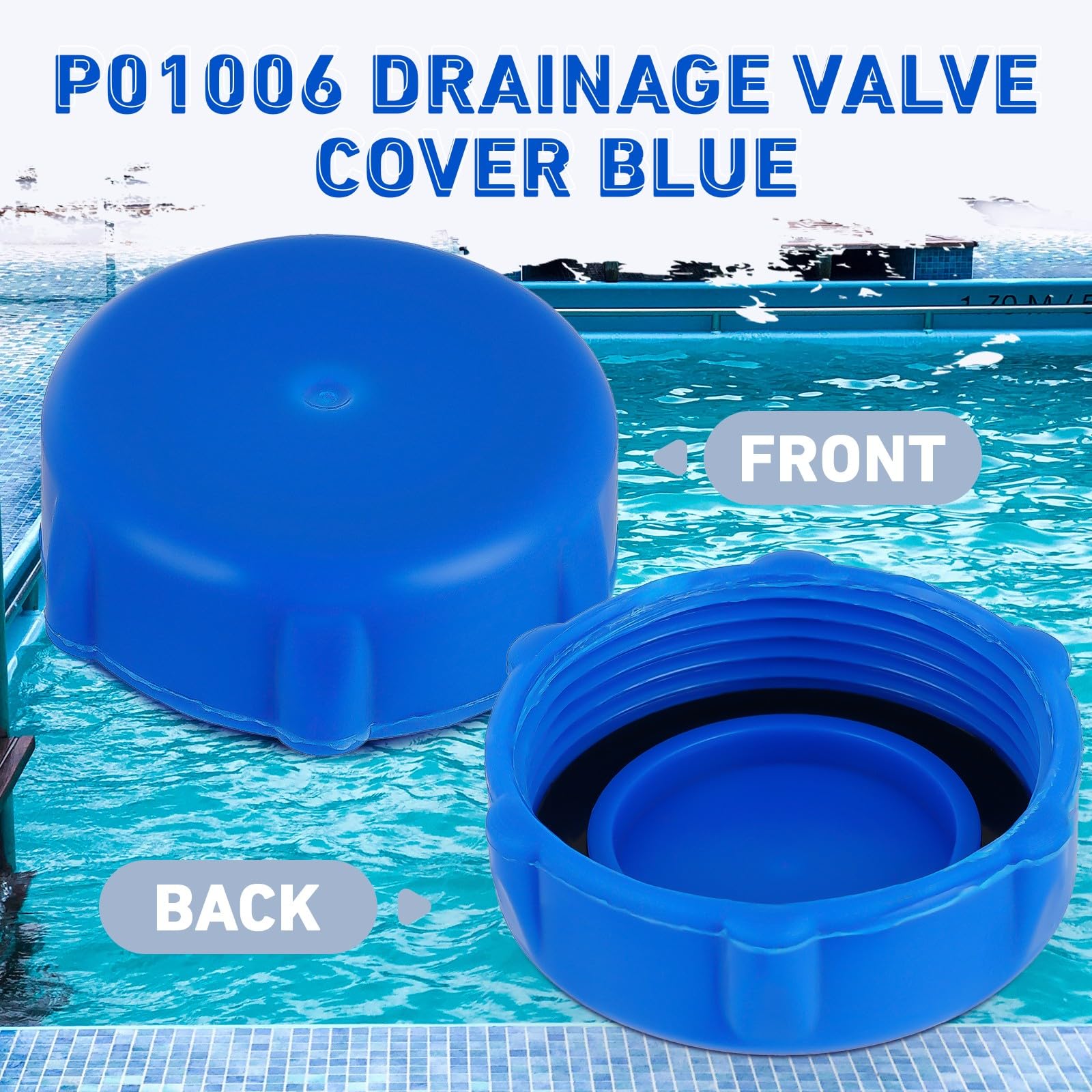 1 Pcs Blue Replacement Drain Valve Cap Plastic For Coleman Pools Model P01006