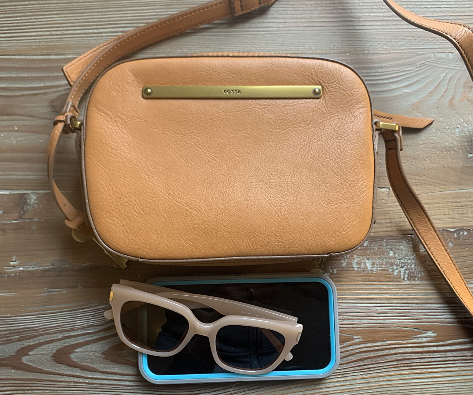 10/mo Finance Fossil Women's Liza Eco Leather Camera Bag Crossbody