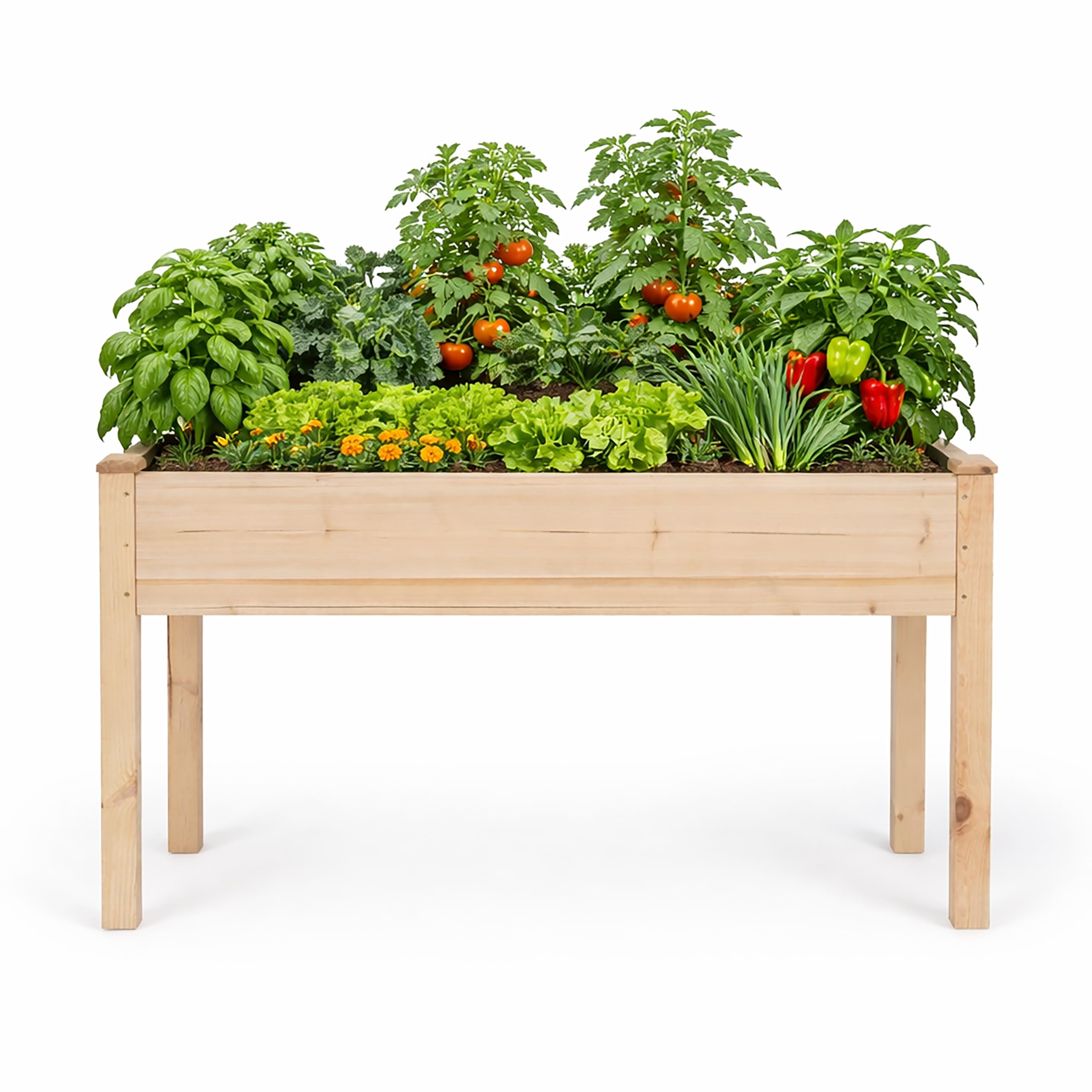 Backyard Expressions Wooden Raised Garden Bed