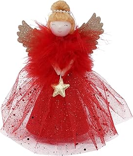 CGB Giftware | Christmas Light Up Angel Tree Topper - Red | Joy To The World Range | Angel | Christmas | Festive | Xmas | Tree Decoration | GB05941