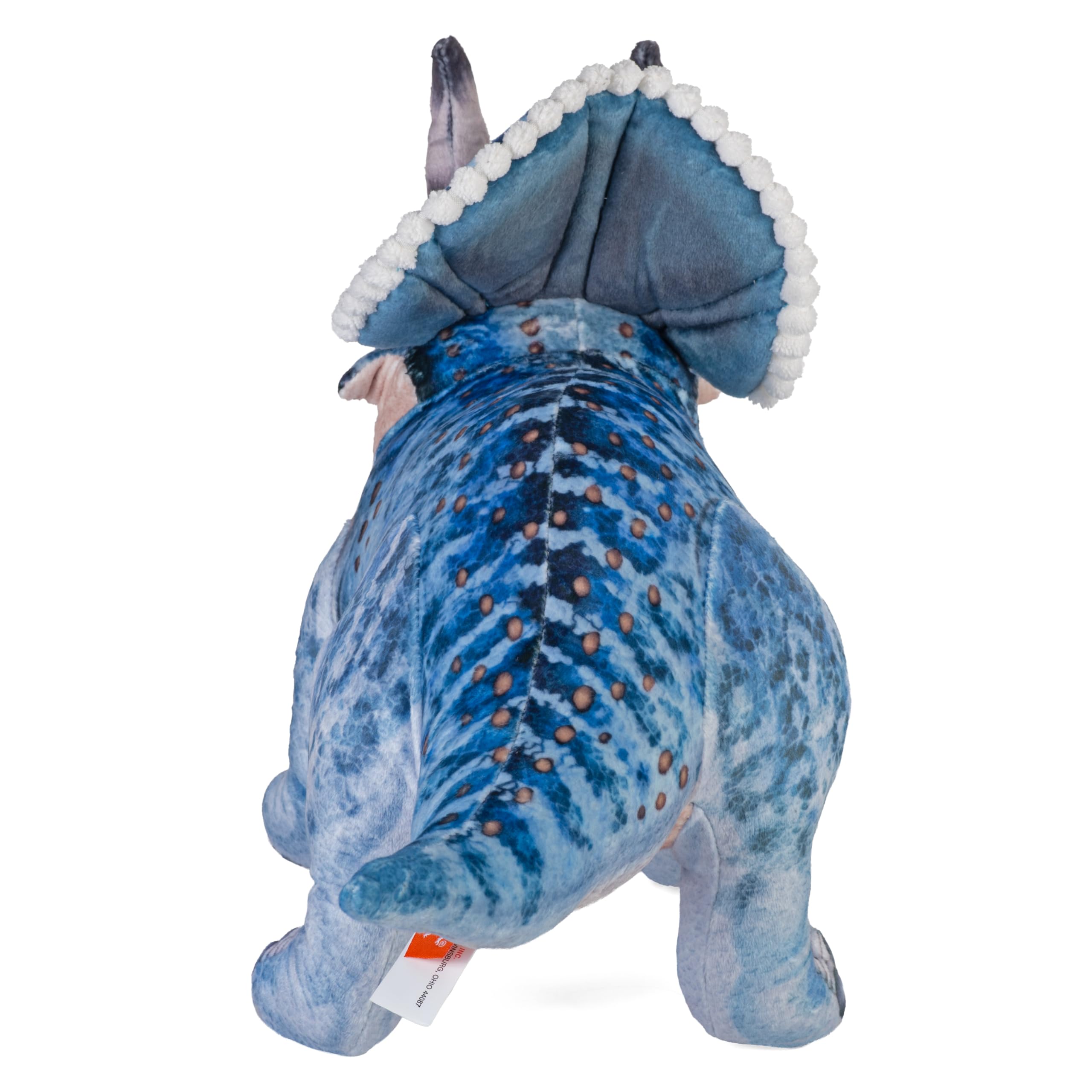 Wild Republic Artist Collection Dino Triceratops, Geschenk für Kinder, 38 cm, Plüschtier, Füllmaterial besteht aus versponnenen recycelten Wasserflaschen
