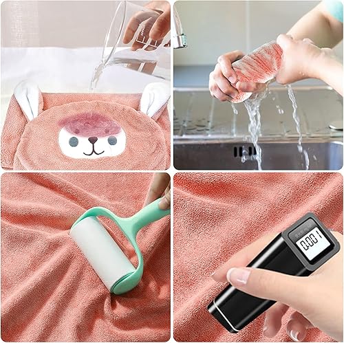 Miniatura 4 de Toalla con capucha prémium para niños, toalla de baño de tamaño grande de 28 x 55 pulgadas, toalla con capucha ultrasuave para niños y niñas