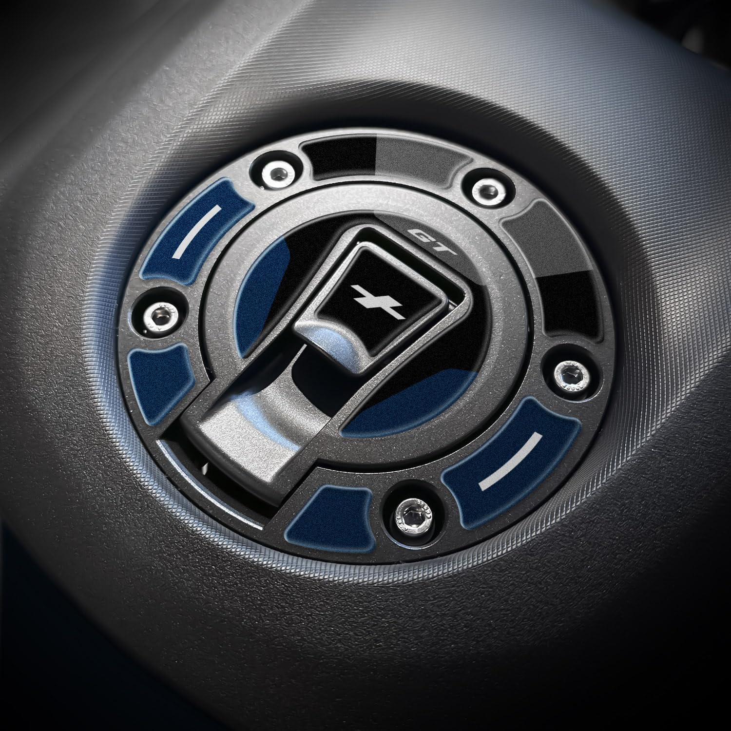 – Az Graphishop 3D Resin Fuel Cap Protector Compatible with Yamaha Tracer 9 GT + 2025 GP-3088 (Cobalt Blue)