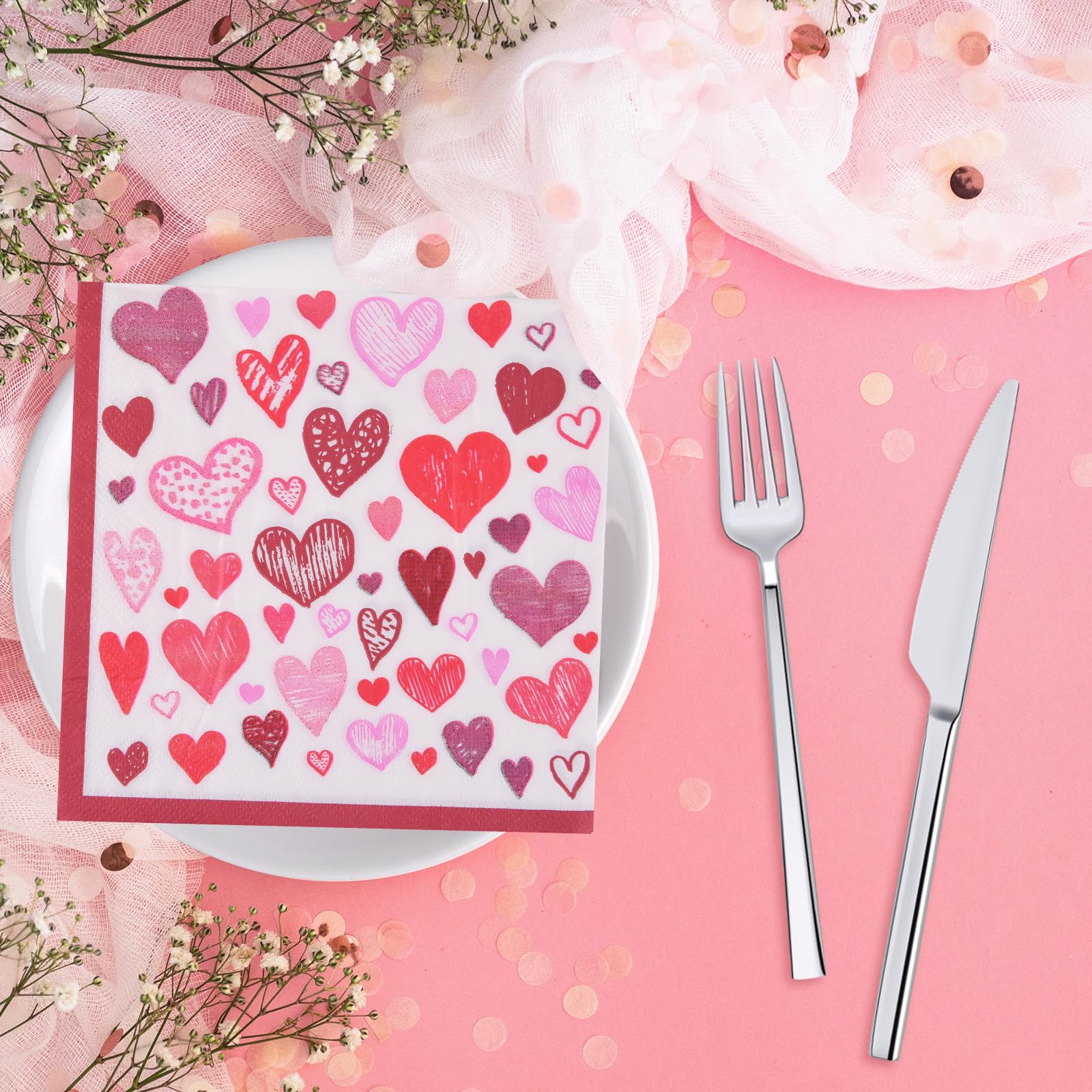 1 pz 137x274cm tovaglie usa e getta di san valentino rosso