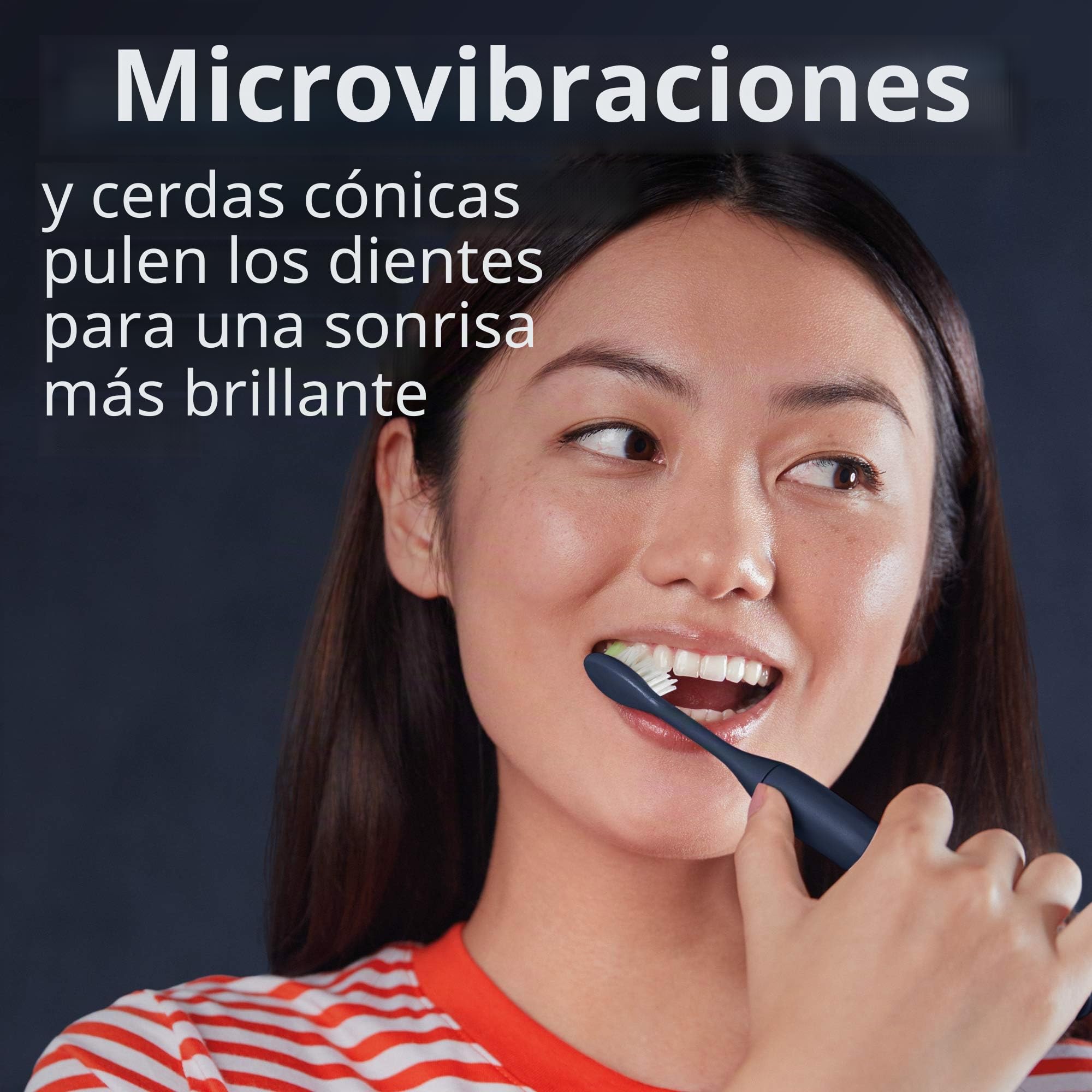 Philips One by Sonicare Battery Toothbrush, Midnight Navy Blue, HY1100/04, 2 Piece Set