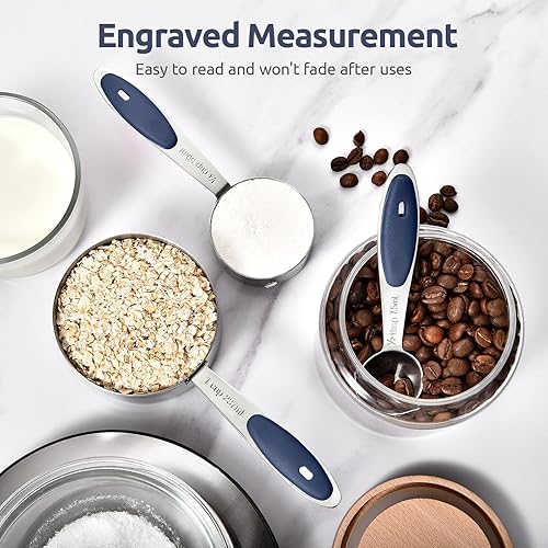 Miniatura 13 de U-Taste - Juego de tazas y cucharas medidoras Multicolores,Azul medianoche,aguamarina (Aqua Sky),Negro -,https:/ www.Yaxa/dp/undefined