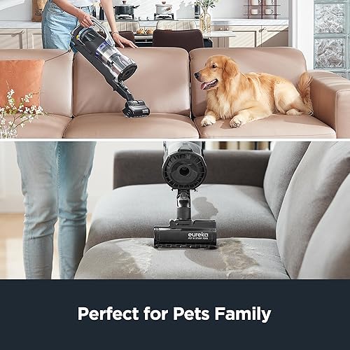 Miniatura 7 de Eureka OmniVerse NEU801BL - Aspiradora vertical para mascotas, alfombra y piso duro, sin bolsa, gran potencia para el hogar, con filtro HEPA y