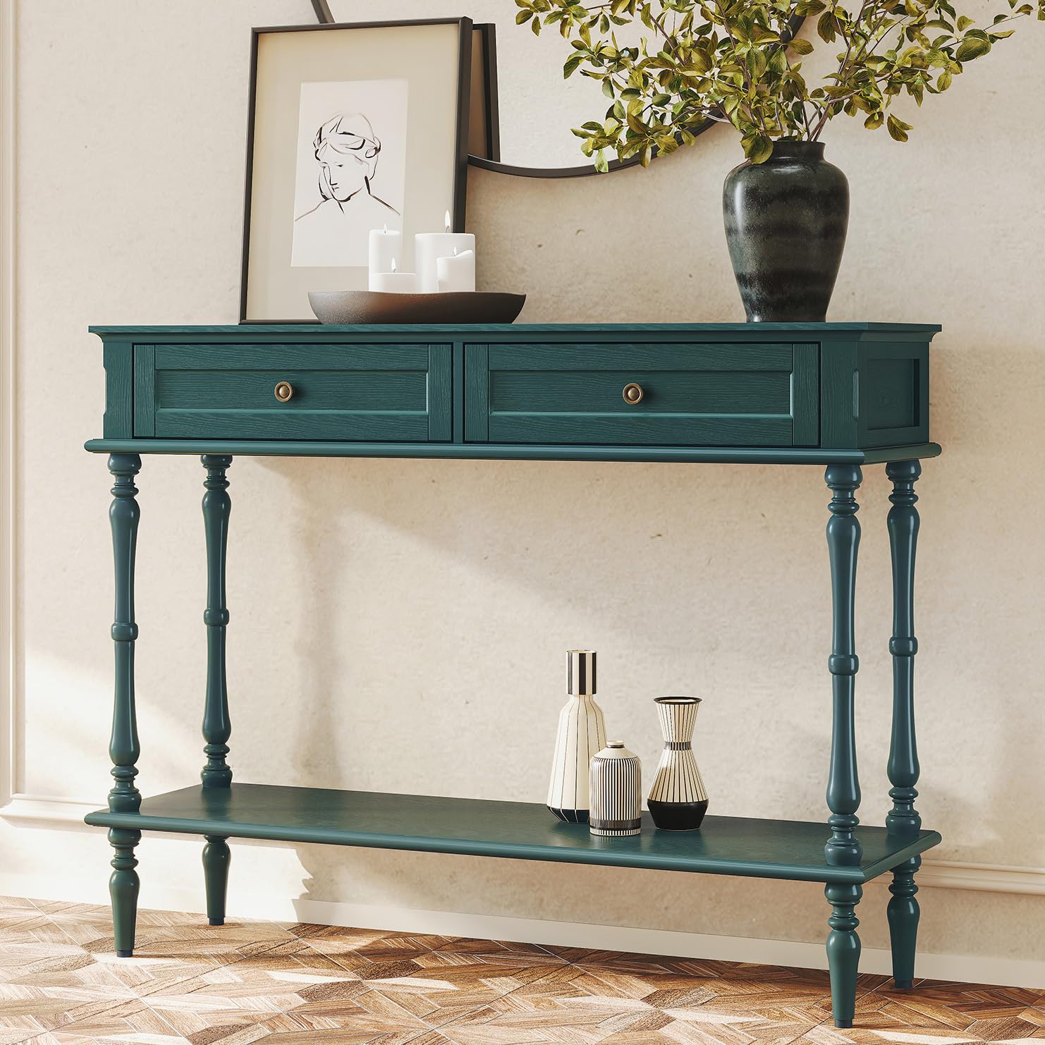 Amazon.com: ARTPOWER Console Table for Entryway with 2 Drawers
