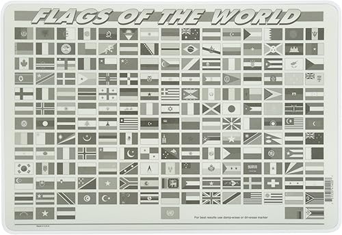 Miniatura 2 de Painless Learning Banderas del mundo - Mantel individual, tamaño grande
