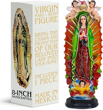 Nuestraf Virgin Mary Statue - Our Lady of Guadalupe Statue - Blessed Mother Statue - Mary Statue Catholic - Our Lady of Guadalupe - Virgin Mary