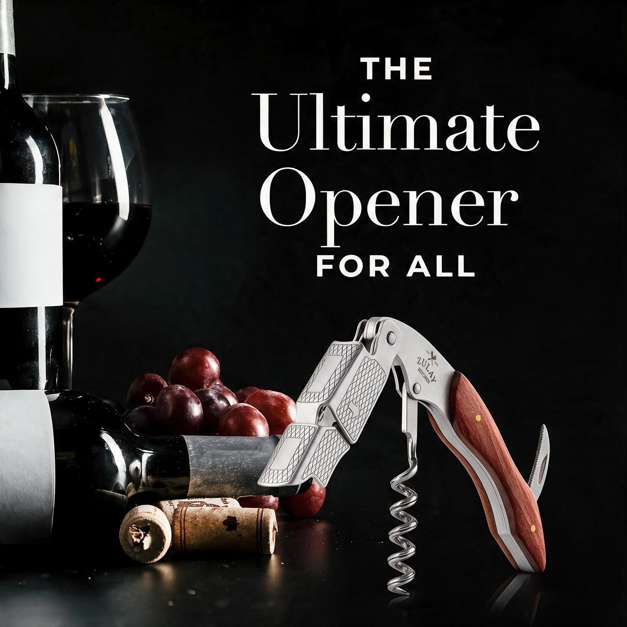 Zulay Kitchen Corkscrew: Premium Wine Opener -9