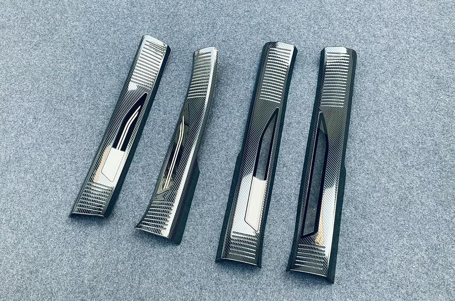 Car Accessories Fit for Lexus New RX RX350 RX350h RX500h F Sport 2023-2026 Inside Door Sill Scuff Plate Guard Cover Trims (Carbon Fiber Style) Stainless Steel 4 PCS