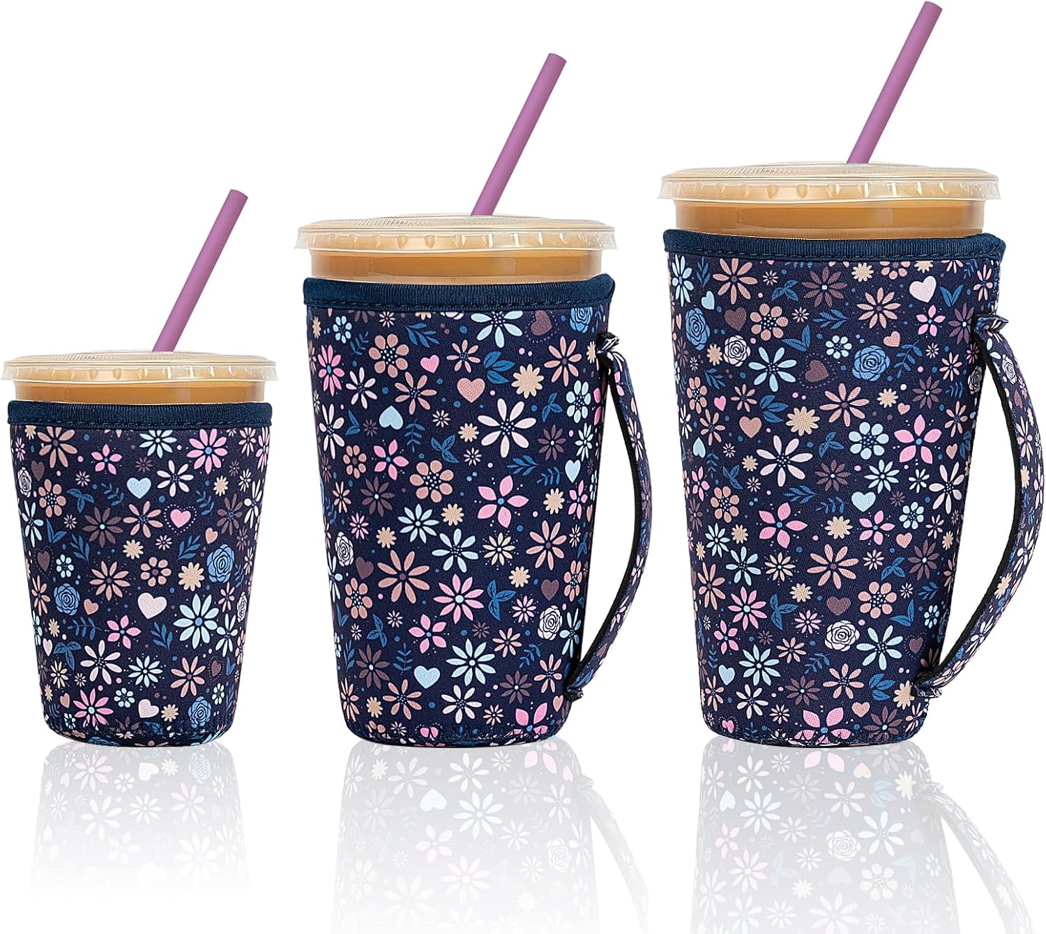 FENSING Reusable Iced Coffee Sleeve for Iced Coffee Cups, 3