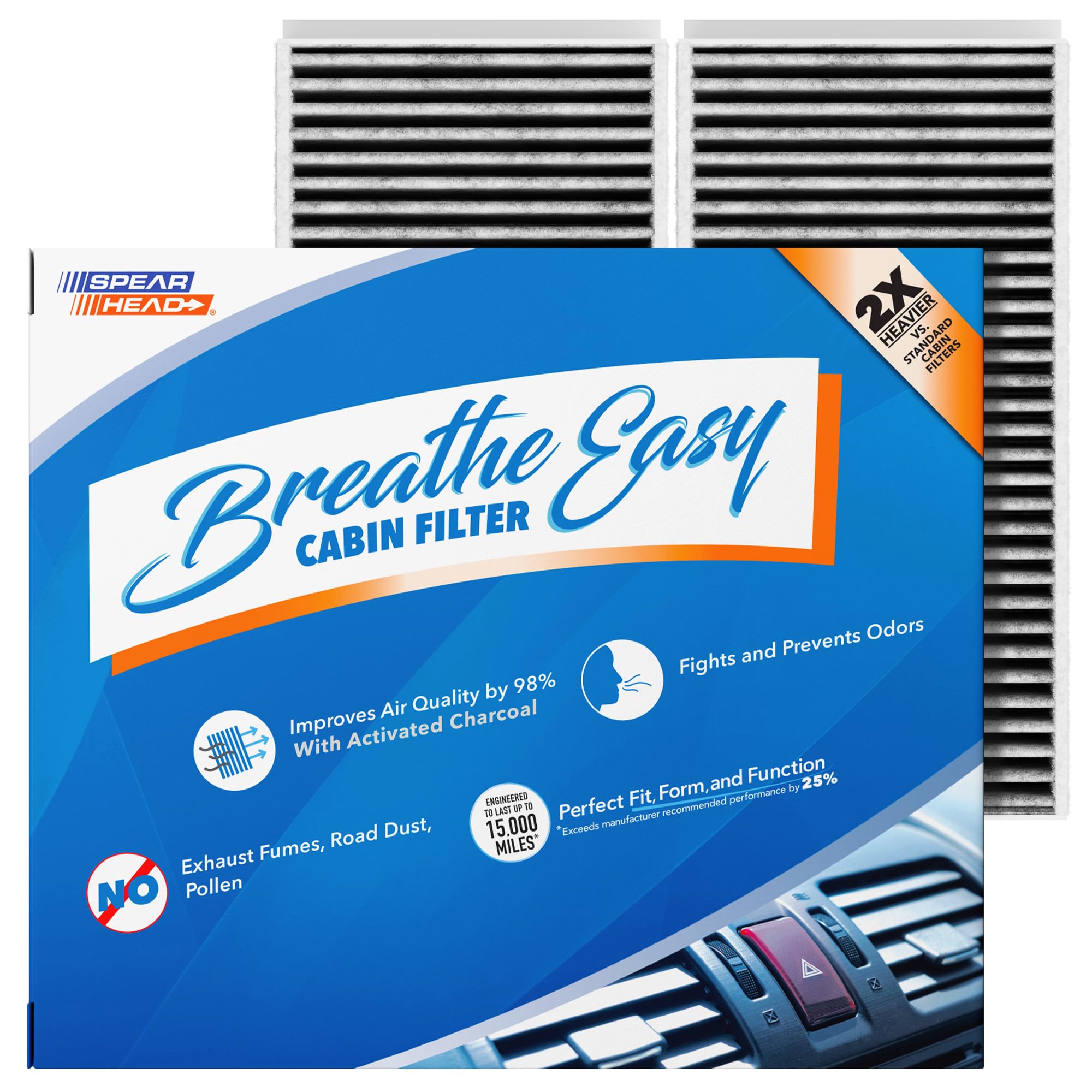 Spearhead Odor Defense Breathe Easy AC &amp; Heater Cabin Air Filter (BE-554)