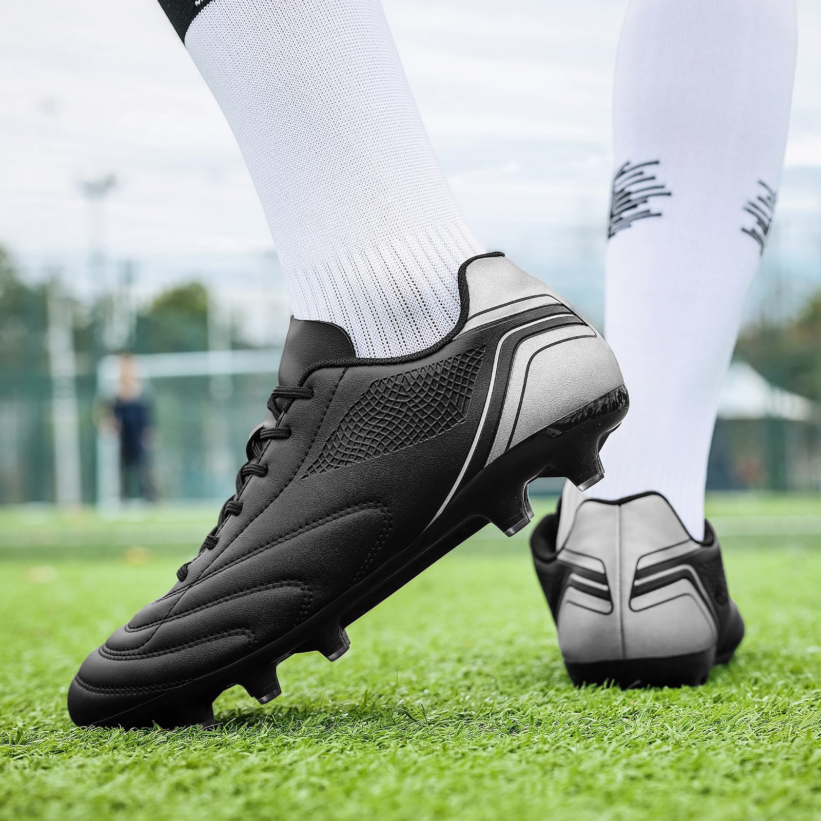 HaloTeam Zapatos de Fútbol Hombres Spike Zapatillas de Deporte Atletismo Profesionales Training Botas de Fútbol 39 EU-45 EU