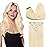 GOO GOO Clip in Hair Extensions Real Human Hair, Remy Human Hair Extensions Clip ins for Women, Natural Human Hair, 22inch 120g 7Pcs, 613R Bleach Blonde