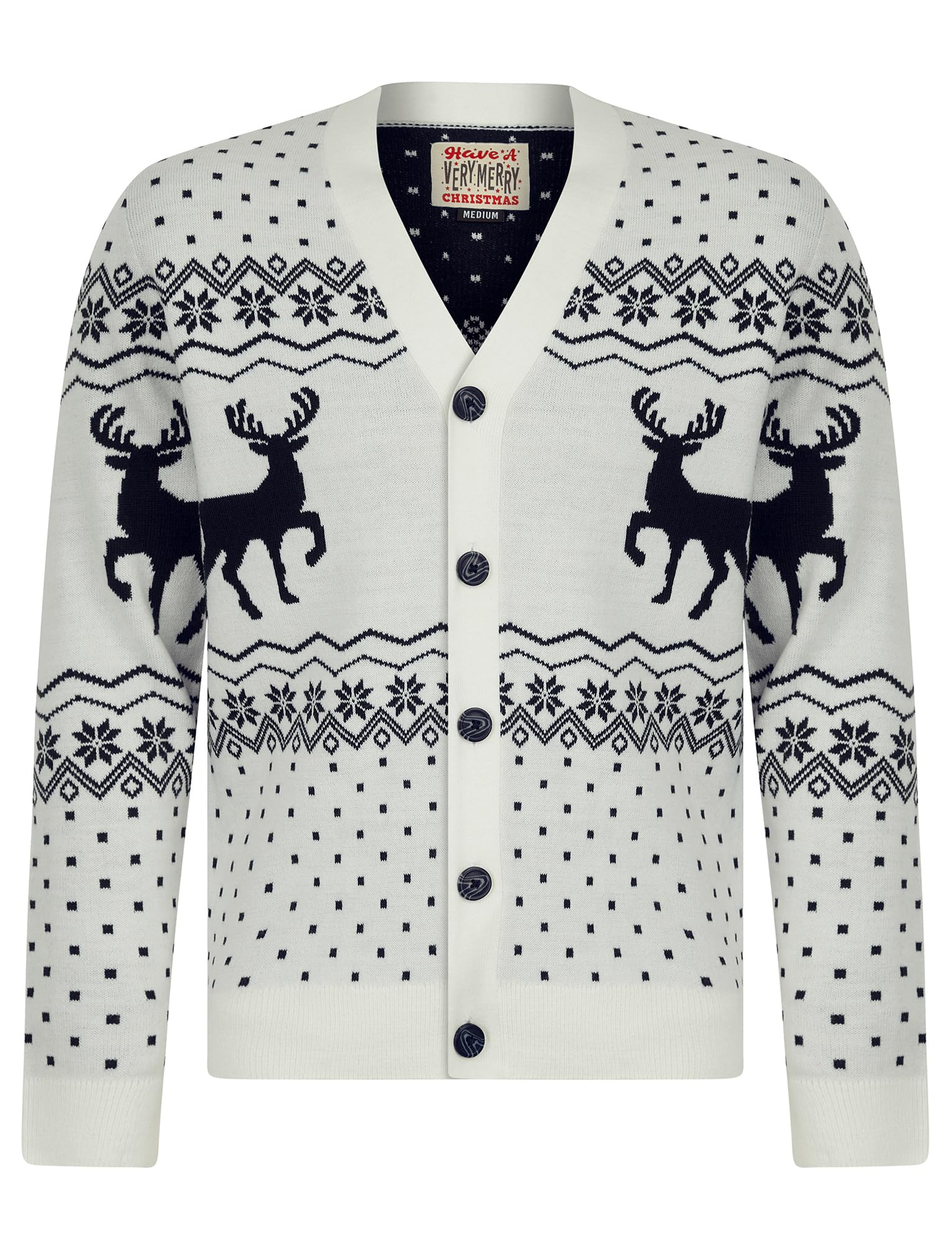 Tokyo Laundry Merry Christmas Men's Novelty Knitted Xmas Cardigan