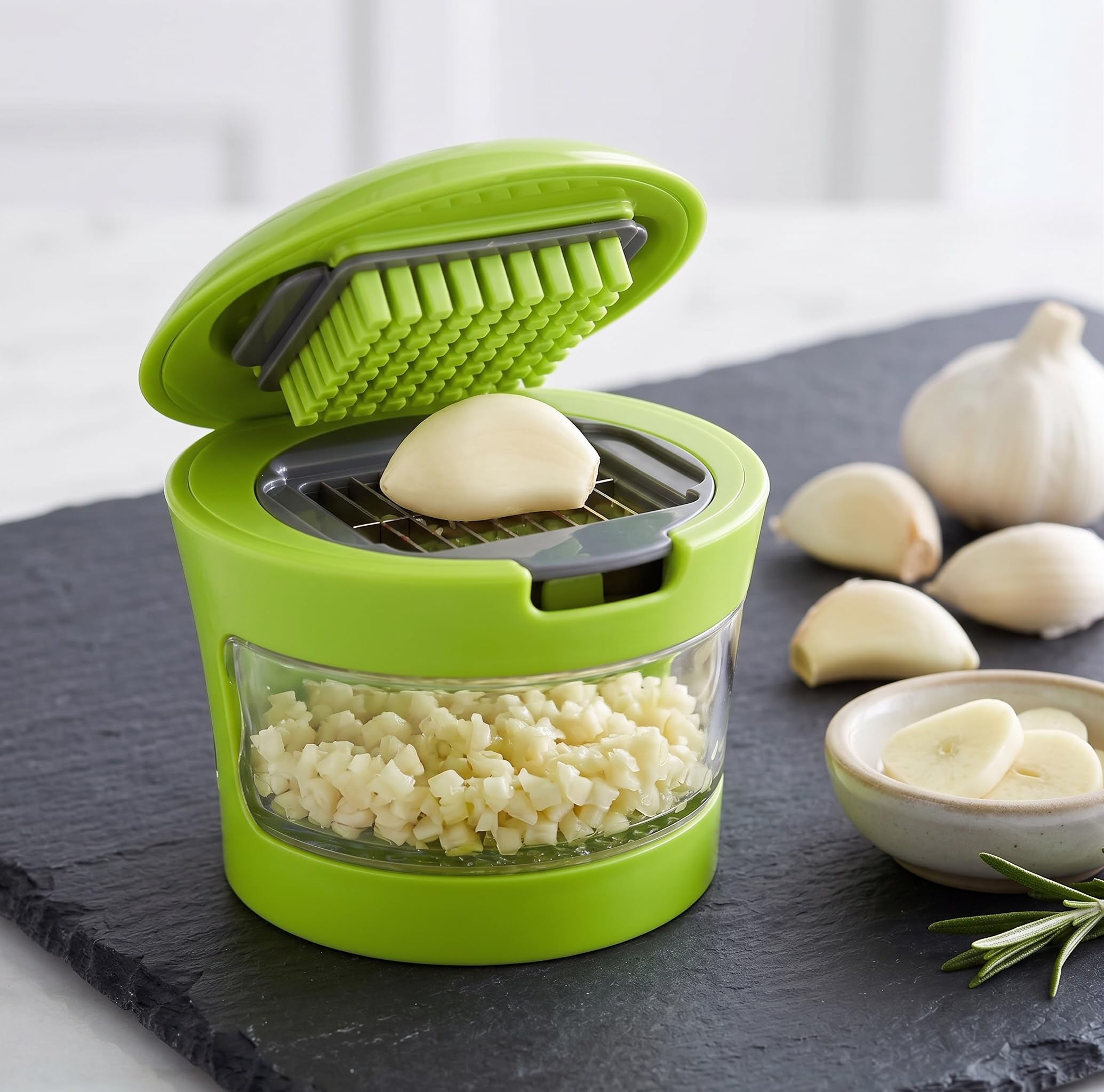 Stainless Steel Garlic Crusher | Heavy Duty Garlic Press | Ginger Garlic Crusher Tool | Easy Clean Manual Garlic Chopper for Kitchen | Multipurpose Garlic Mincer-picture-20