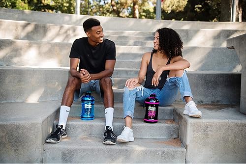 Miniatura 7 de H2OCOACH - Botella de agua deportiva de medio galón con marcador de tiempo, 2.5 litros, jarra reutilizable sin BPA (84 oz)