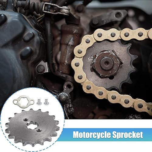 Miniatura 2 de X AUTOHAUX 1 juego de 420 estilos 18 dientes 0.669 in ID motocicleta piñón delantero motor apto para motocicleta 50cc 70cc 110cc 125cc motocicleta