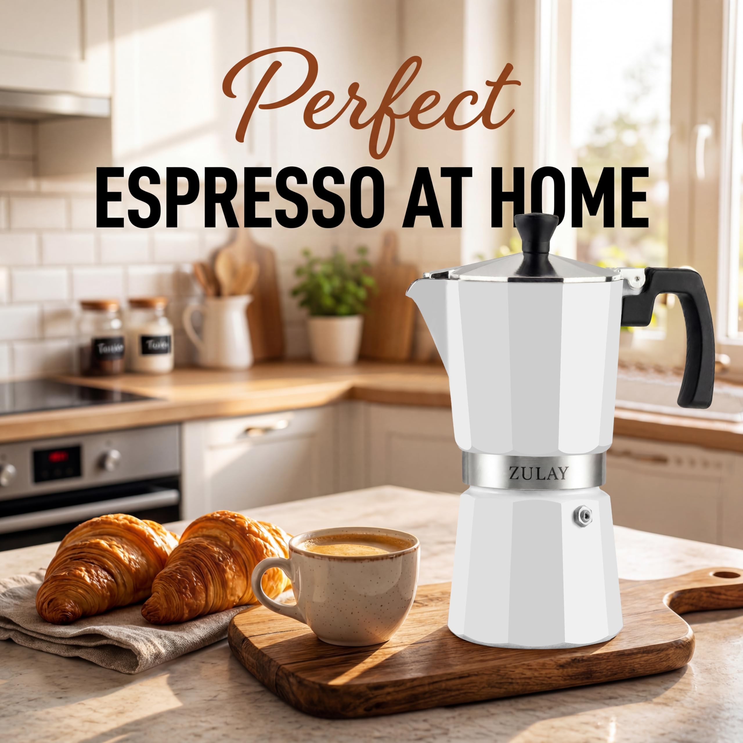 Zulay Moka Pot Espresso - Caffettiera cubana - Macchina per caffè espresso da piano cottura a prova di perdite, caffettiera italiana resistente, Cafetera Cubana - Grecas de Cafe - Moka Pot da 12 tazze
