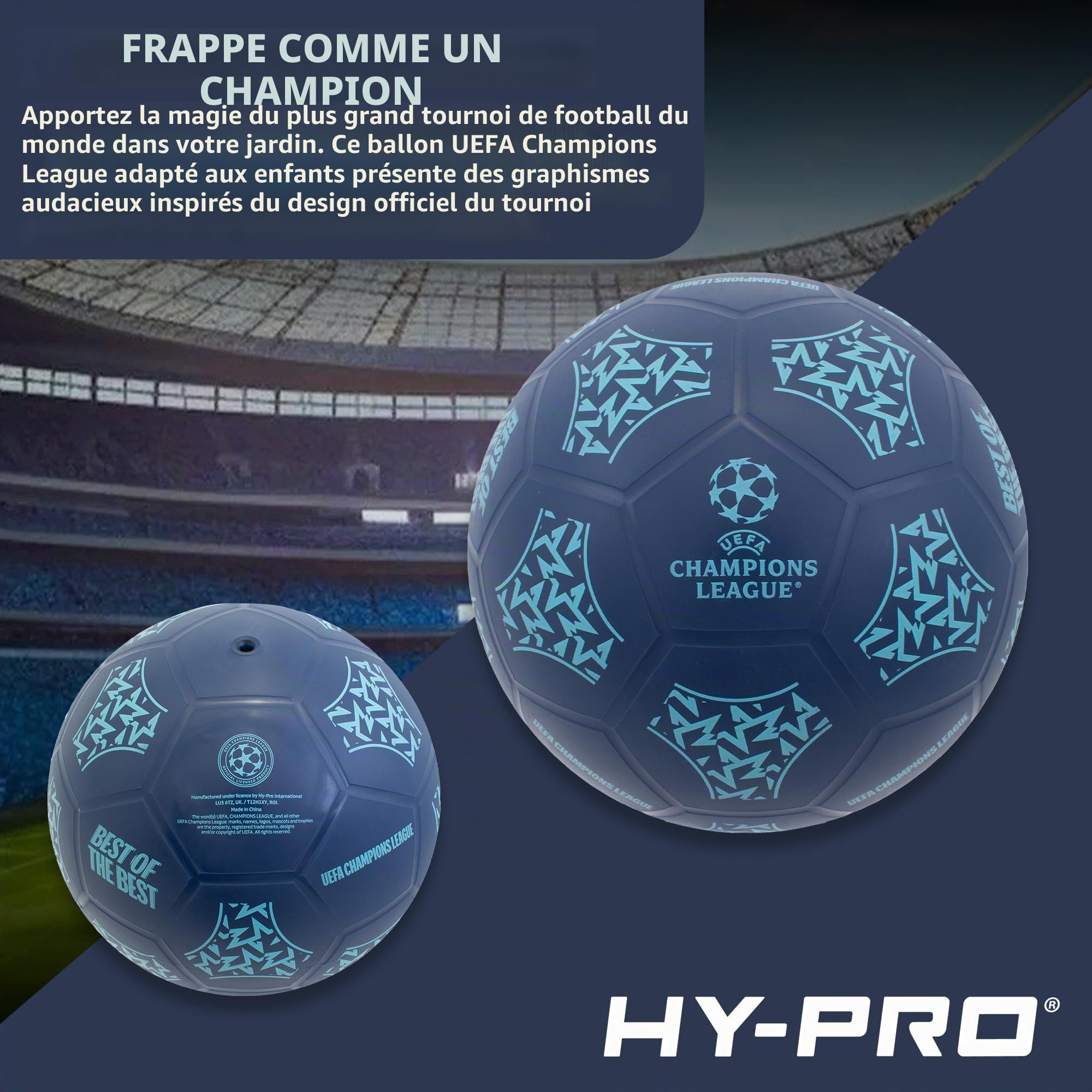 Hy-Pro Ballon de Jeu | Football pour Enfants | Intérieur extérieur Jardin Plage Jeu