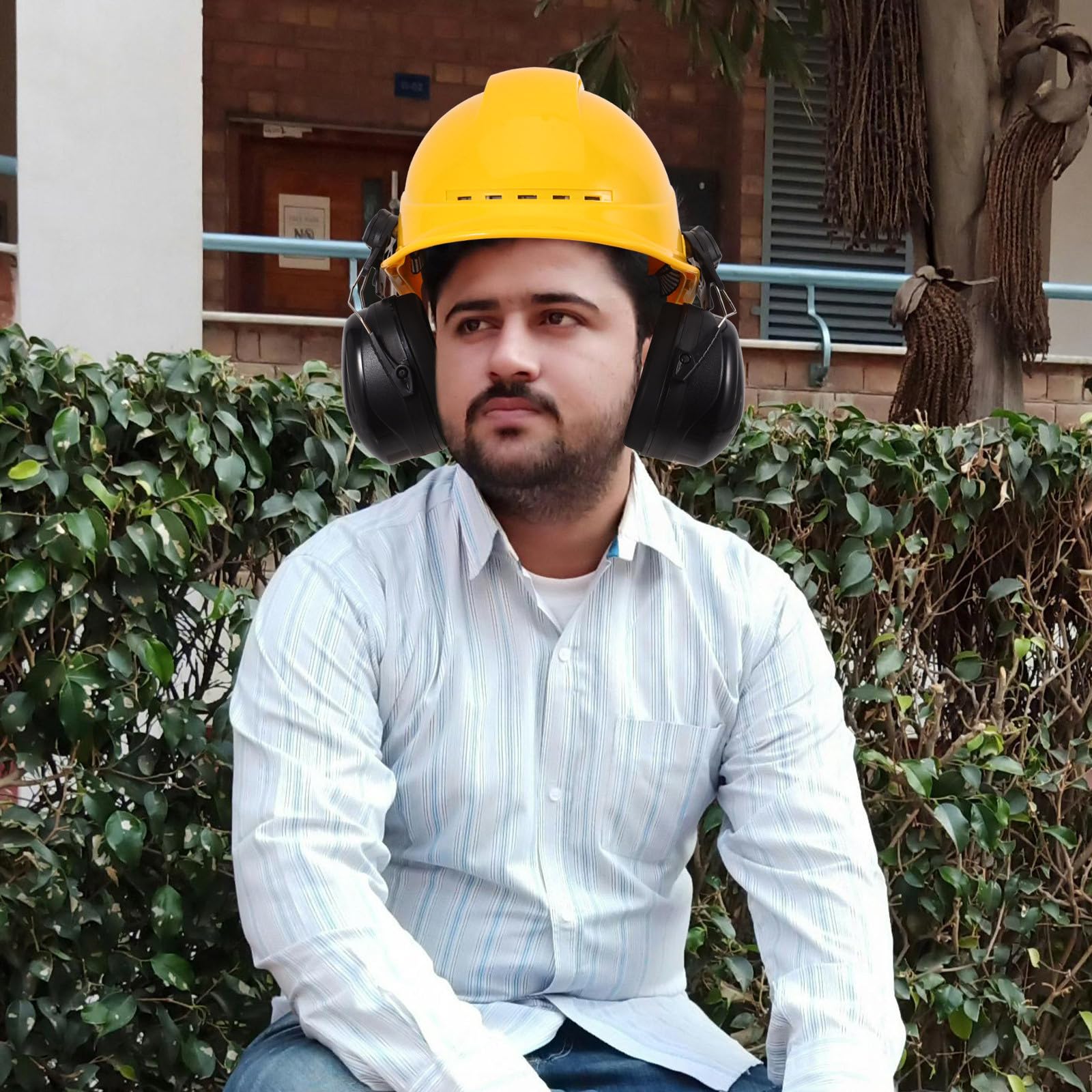 Casco con Orejeras Ajustables para Protección Auditiva Cancelación de Ruido Industrial Cómodo para Uso Prolongado Construcción y Proyectos DIY