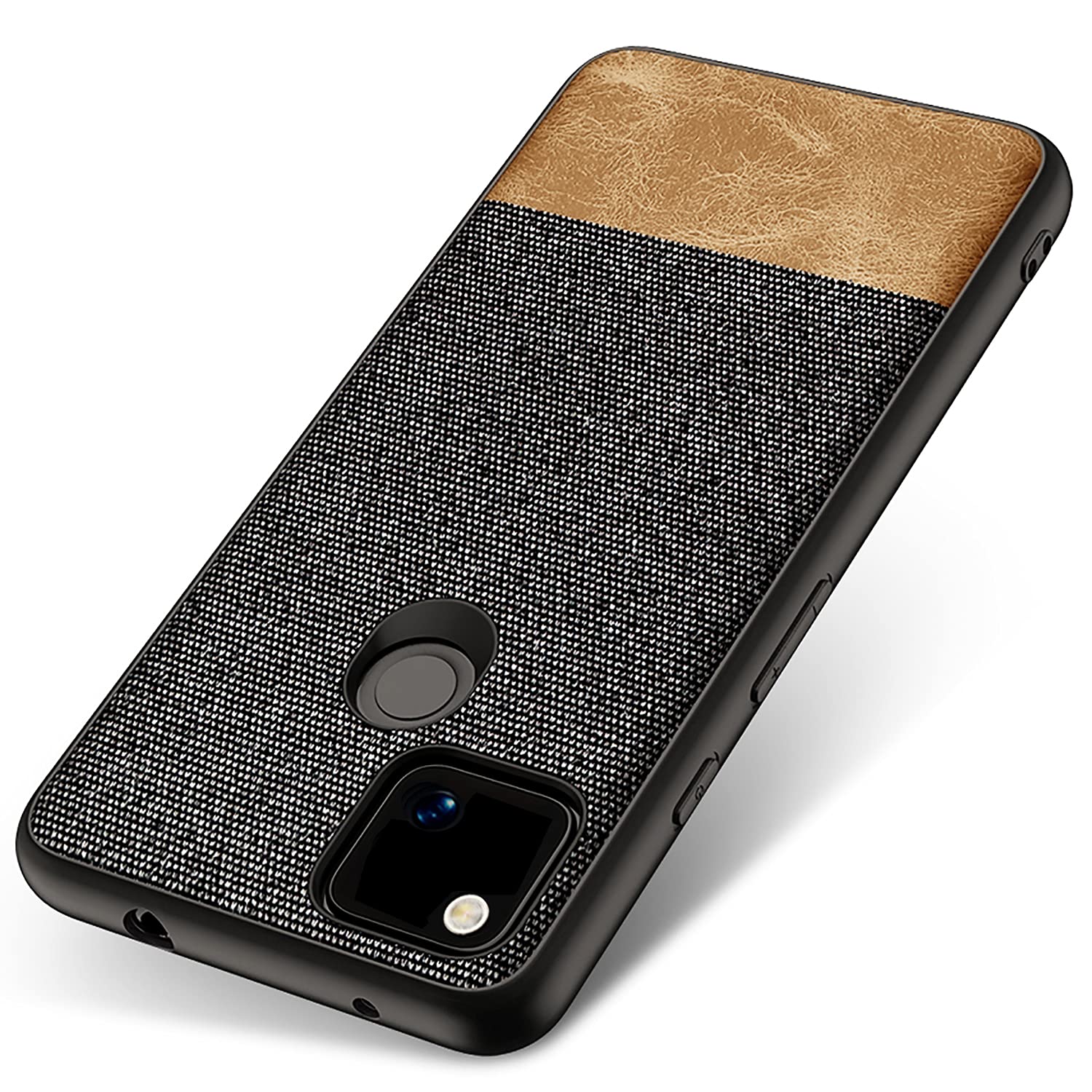Kapa Soft Fabric & Leather Hybrid Protective Case Cover for Google Pixel 4A (Black,Brown) (B099NN5GQH) Amazon Price History, Amazon Price Tracker