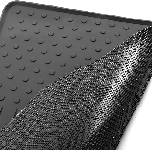 Miniatura 5 de IKON MOTORSPORTS, Alfombrillas de ajuste personalizado compatibles con Nissan Rogue 2014-2020, goma de látex grisgris para todo tipo de clima,