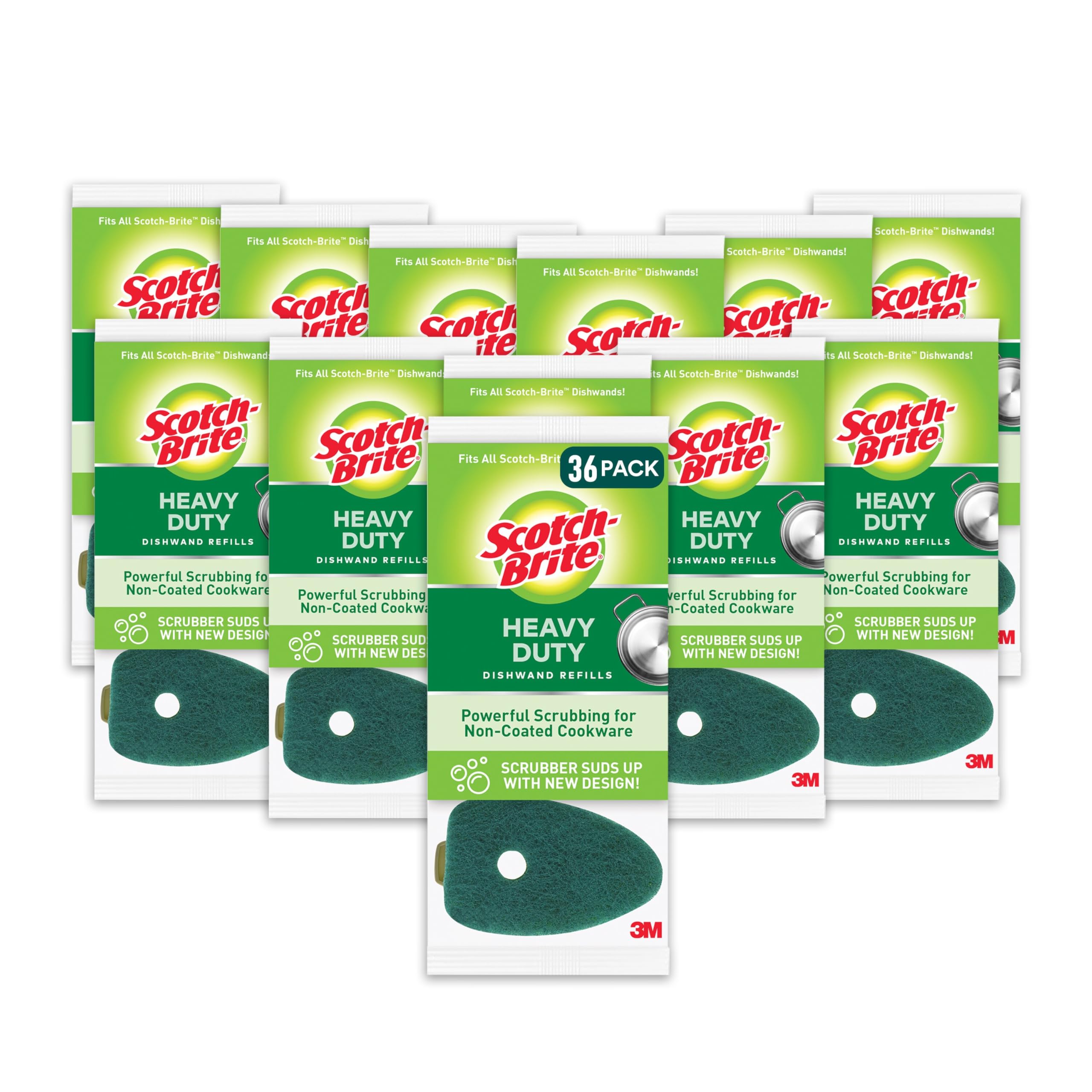 Scotch-BriteHeavy Duty Dishwand Refills, Keep Your Hands Out of Dirty Water, 36 Refills