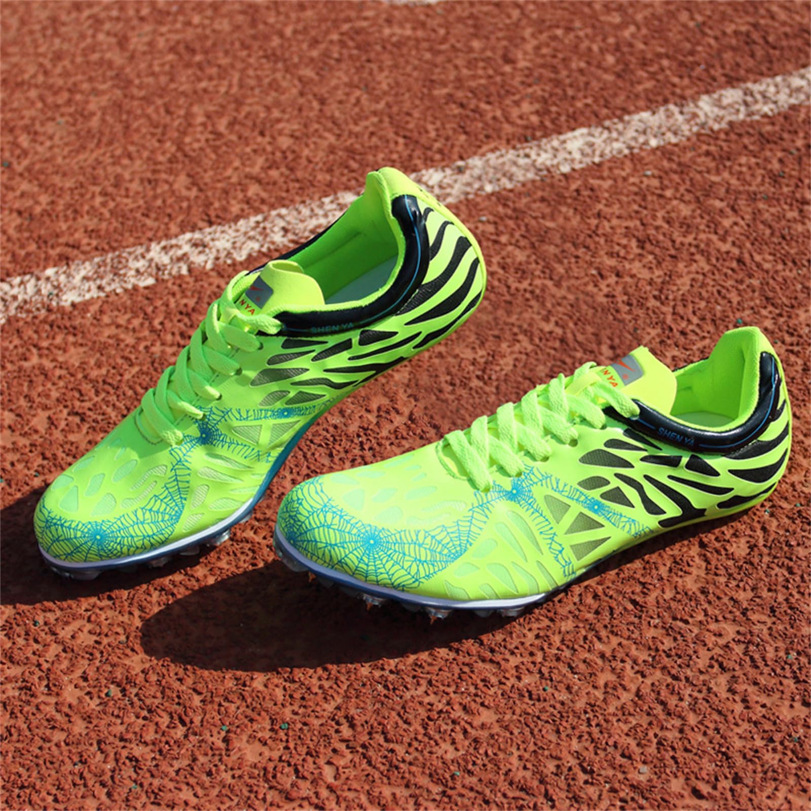 Respirable Cómodas Zapatos de Pista y Campo,Unisex Zapatillas Deportivas Antideslizantes con Clavos y Sprint,Zapatillas De Atletismo para Hombre y Mujer