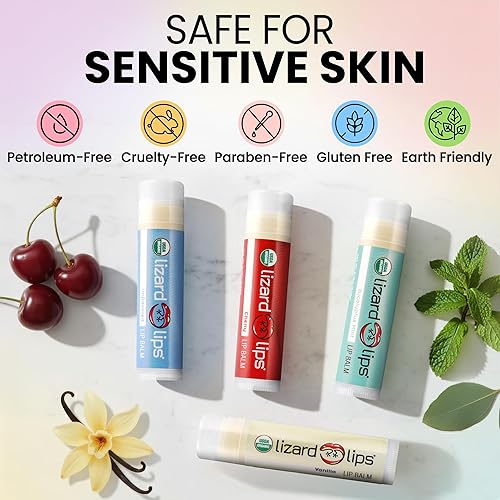 Miniatura 5 de Lizard Lips Certificado orgánico USDA - Paquete variado de 4 sabores