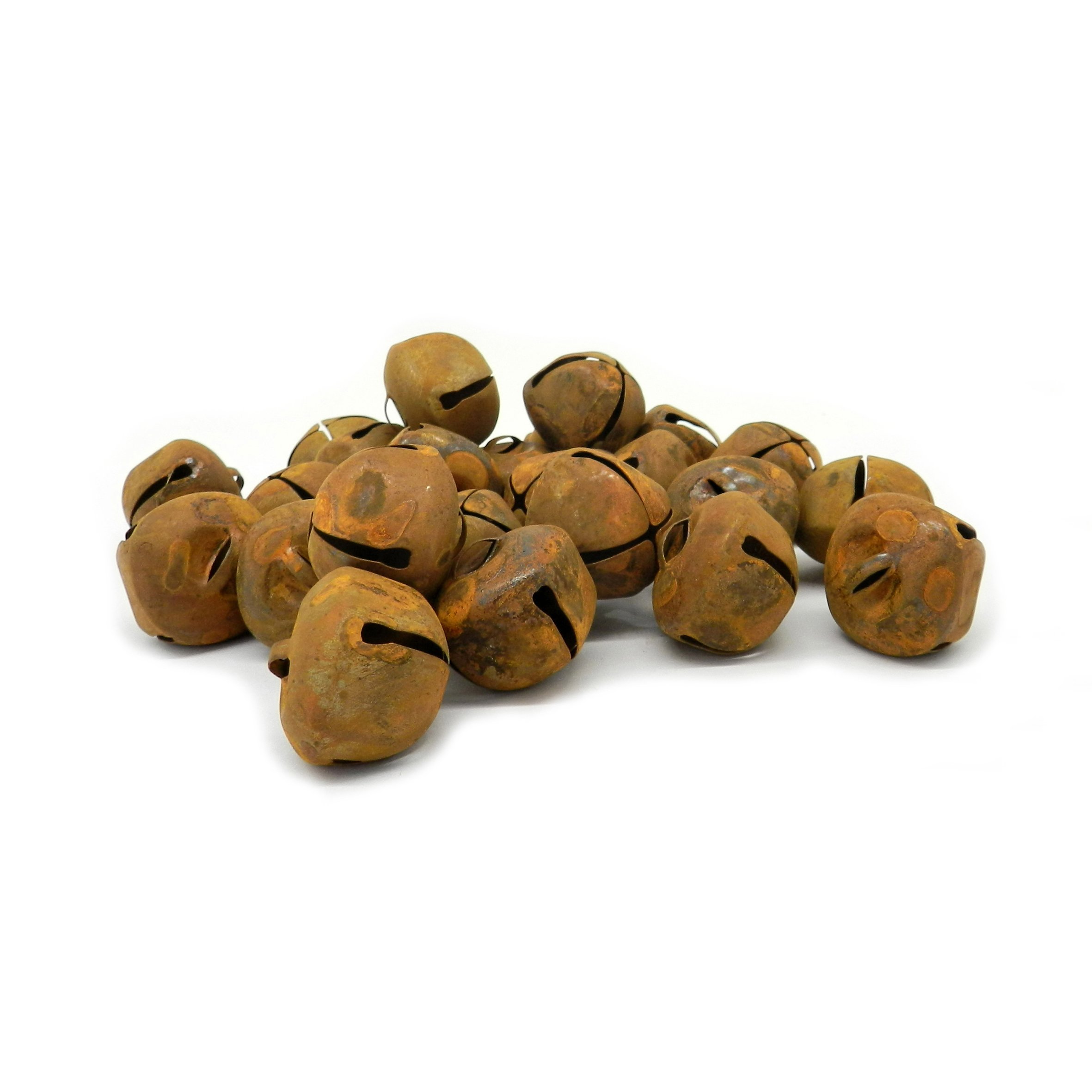 Cvhomedeco. Rusty Country Primitive Craft Tin Jingle Bells For Crafting, Designing And Decorating, 1.2 Inch, Packages Of 24.