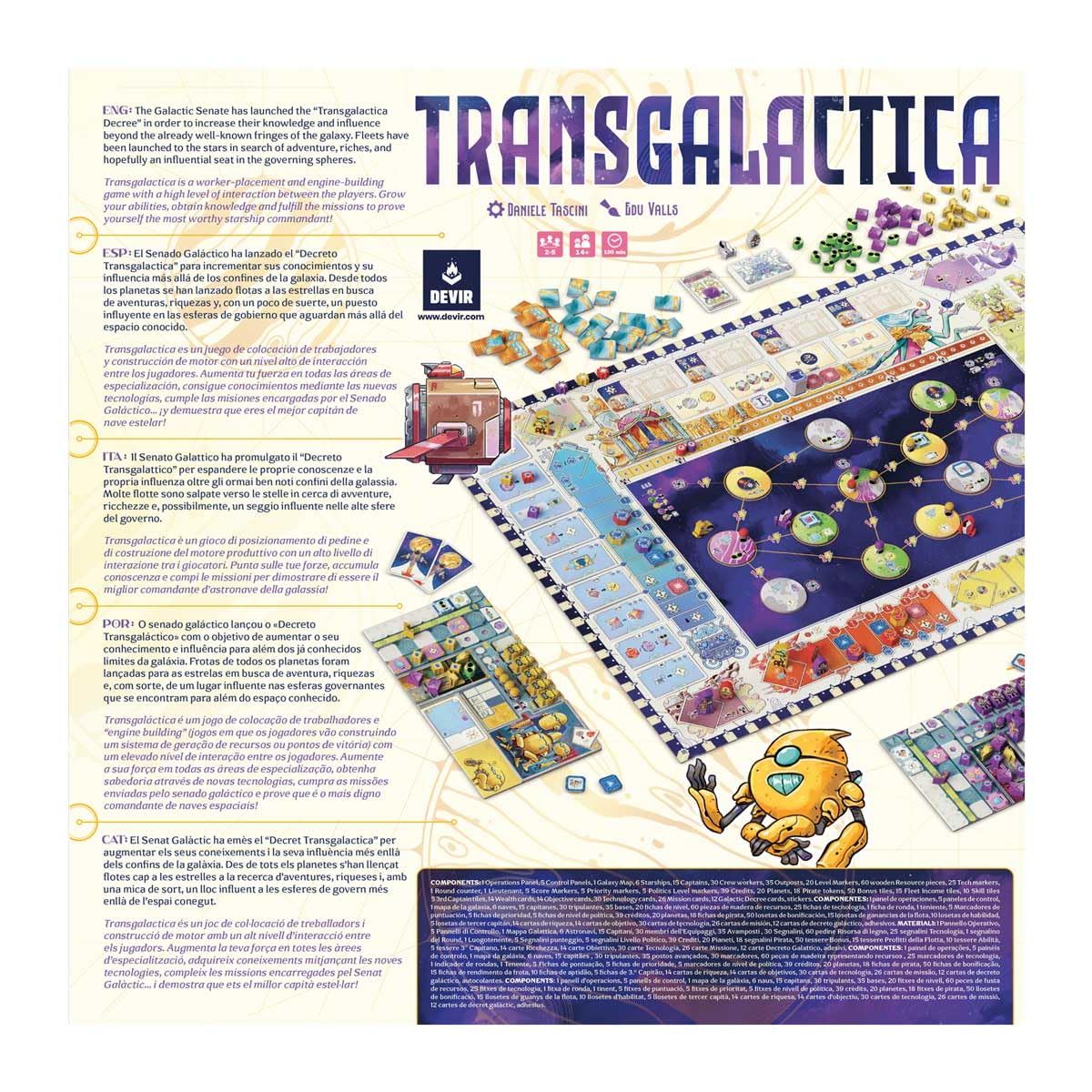 Devir - Transgalactica, Science-Fiction-Brettspiel, lustig und unterhaltsam (BGTRAML)