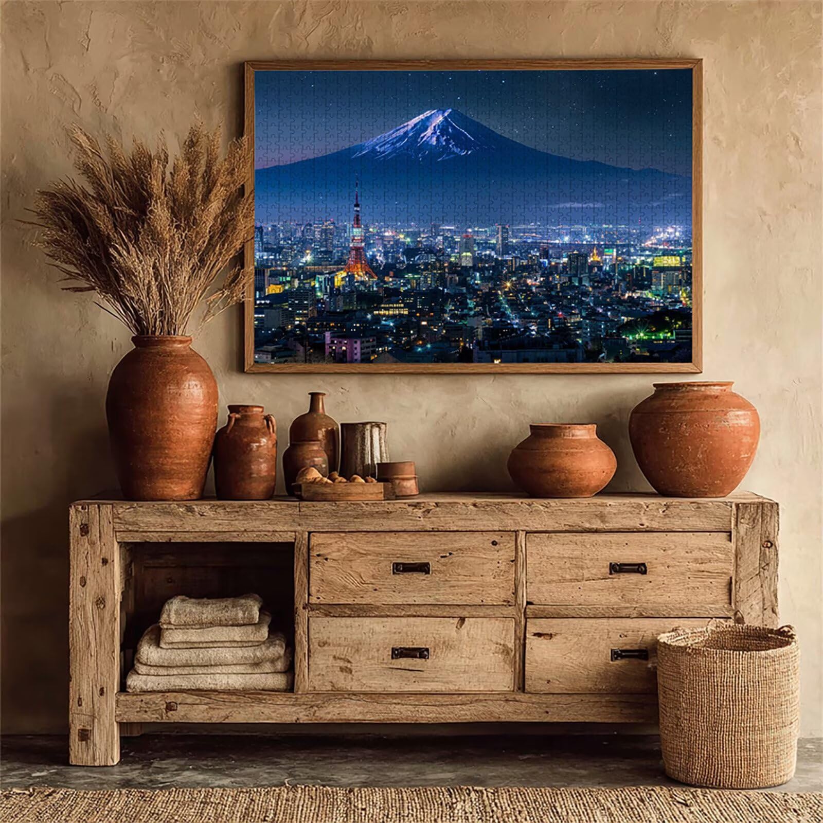 Gwiaździste niebo drewniane puzzle, puzzle miasta 5000 sztuk dla dorosłych z kompaktowym pudełkiem 156 x 105 cm, łamigłówki, kreatywne gry logiczne dla mężczyzn, kobiet, nastolatków, prezenty, J-2989