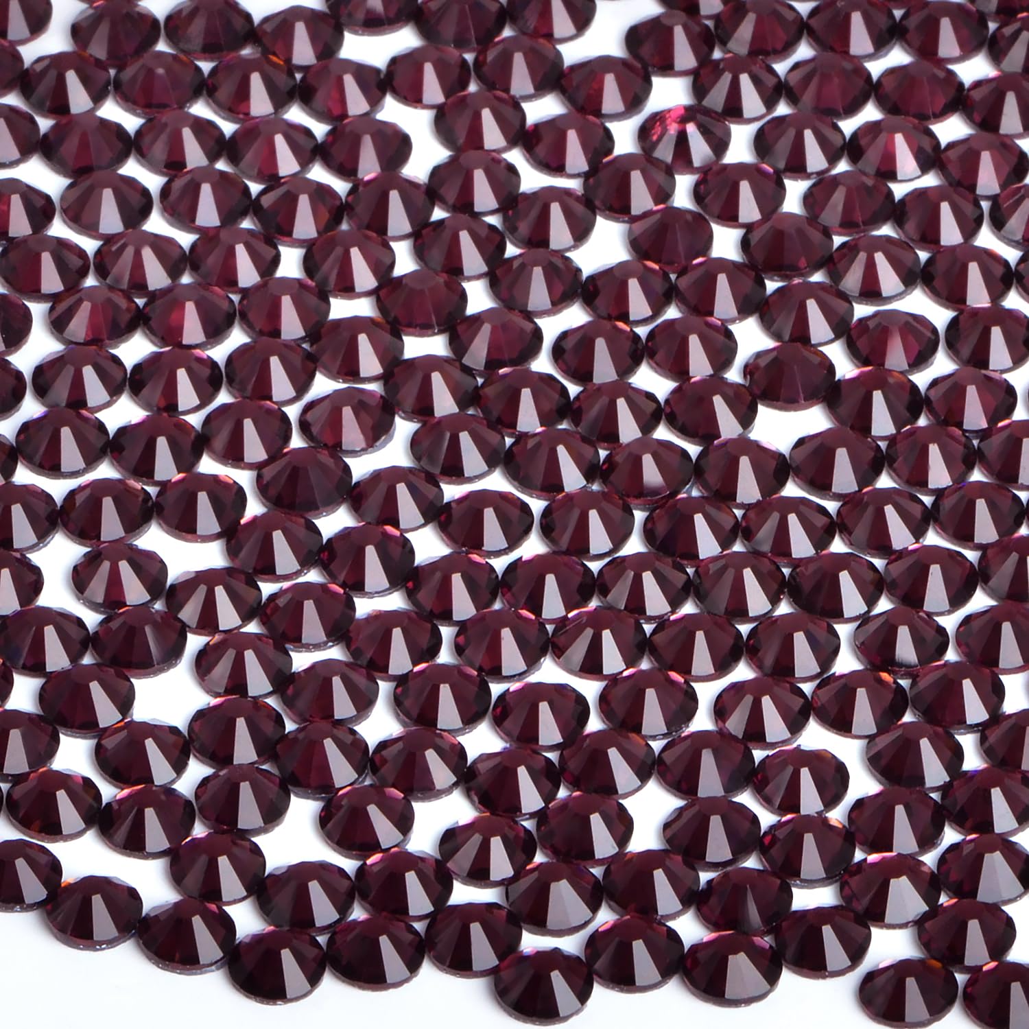 2880 Pieces SS10 Amethyst Hotfix Rhinestones Flatback Round Crystal Glass Rhinestones Gems for Crafts Nail Face Art Clothes Shoes Bags DIY