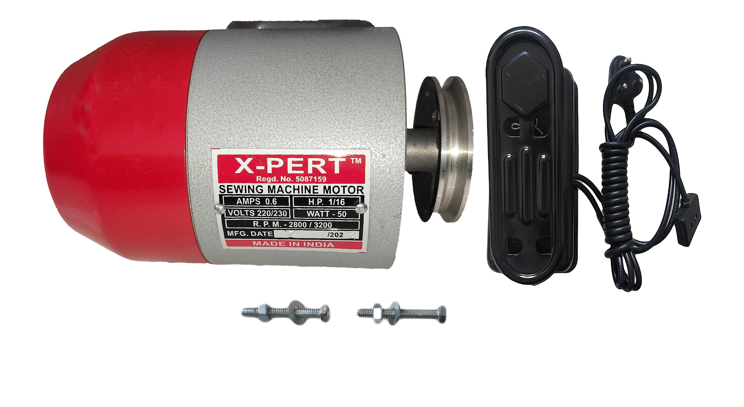 Plan4Buy X-PERT Sewing Machine Moter 2800 RPM, 230 VOLTS, 0.6 AMPS, 1/16 HP with (AC -Red/Silver)-image-21