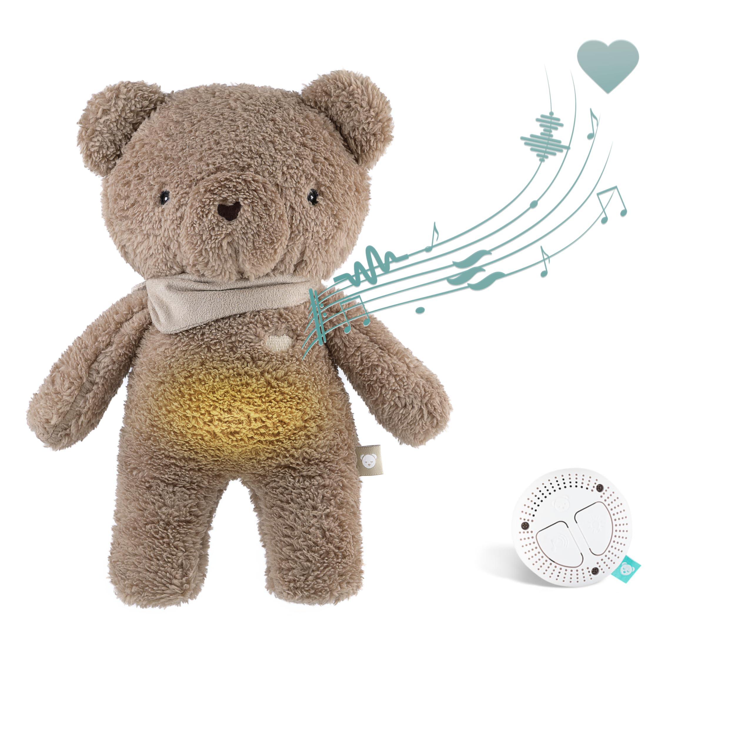 myHummy 5-in-1 Einschlafhilfe Bär mit Licht, braun