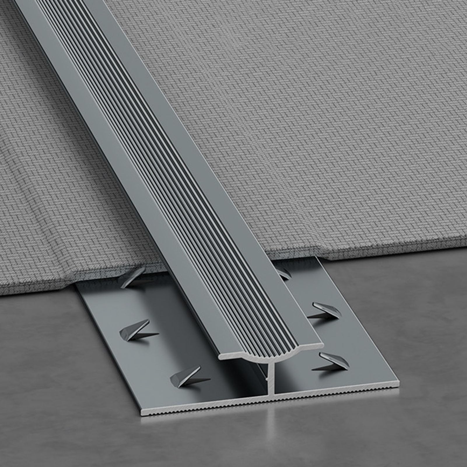 Perfil de Transición para Suelo Protector de Bordes para Suelos, Perfil de Transición de Aluminio para Alfombras, Perfil de Umbral con Dientes para Fijación de Alfombras