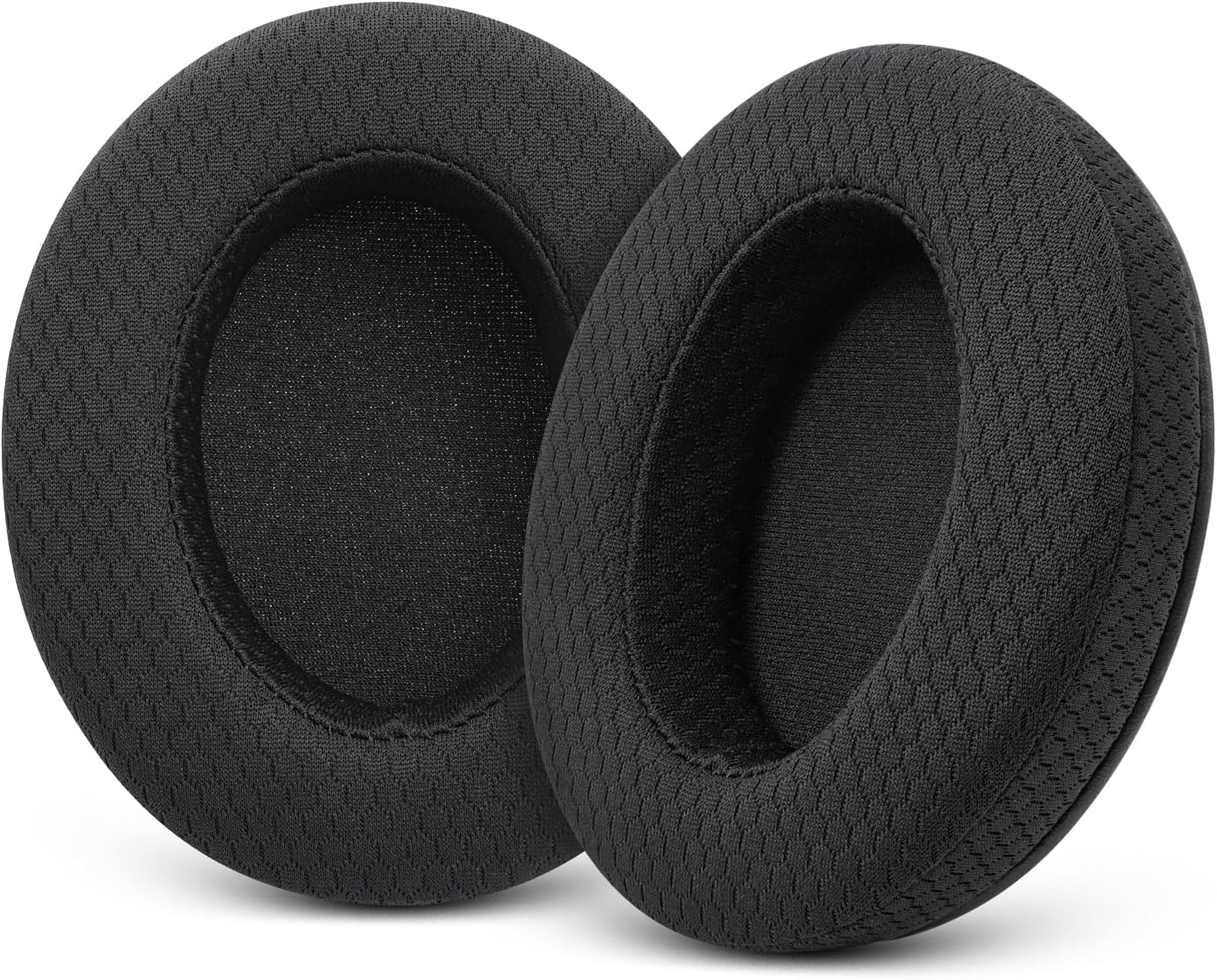 Upgraded Replacement Earpads Cushions for HyperX Cloud/Alpha, Audio Technica M50X/M40X, Turtle Beach Stealth 400/600 & More - Ear Pads with Breathable Mesh Fabric/Added Thickness/Memory Foam