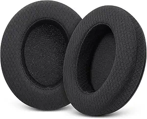 Upgraded Earpads for HyperX Cloud/Alpha, Audio Technica M50X/M40X- Black